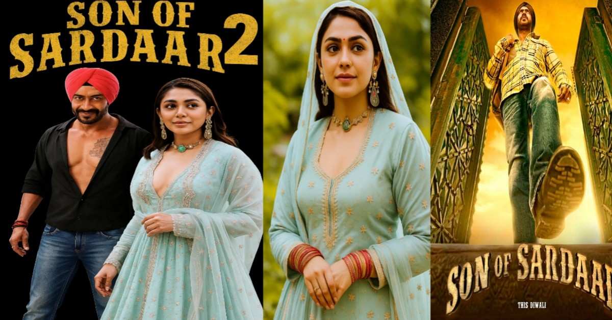 अजय देवगन और मृणाल ठाकुर स्टारर Son of Sardaar 2 का पहला आधिकारिक टीज़र पोस्टर, पंजाबी स्टाइल लुक में